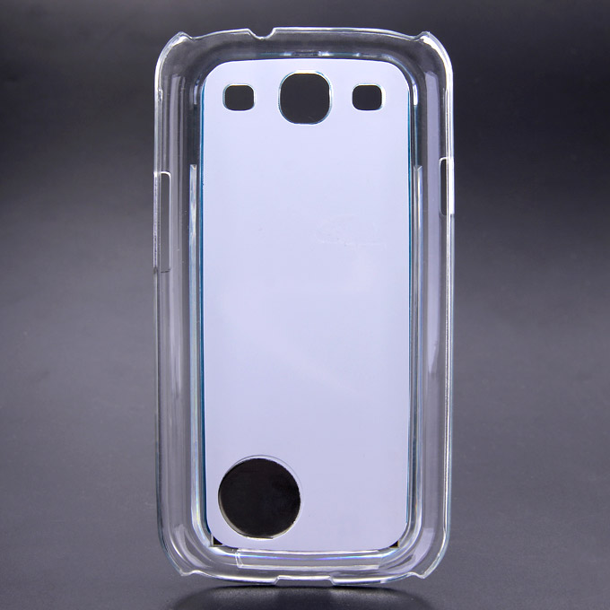 S Pattern Sense LED Flash Light Hard Case Cover for Samsung Galaxy S3 i9300 - Blue