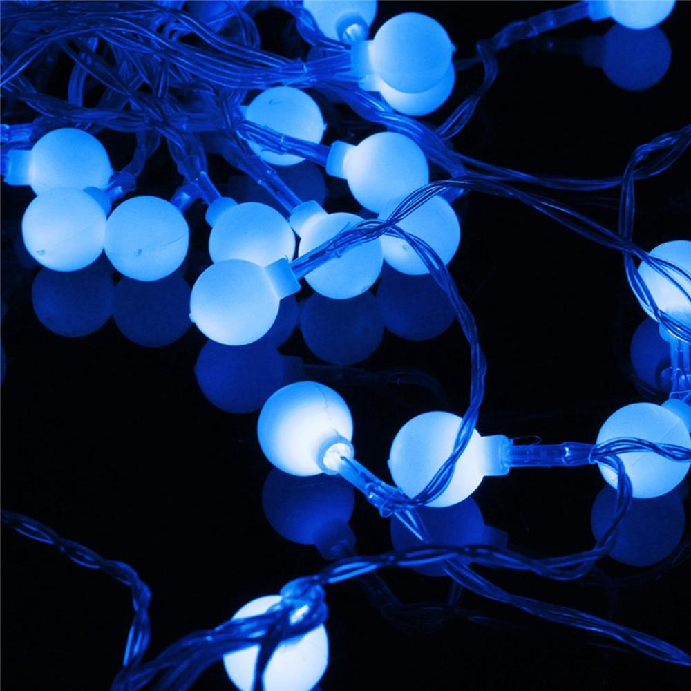 30PCS LED Cherry Matte Balls Battery LED Bulb String Lights Holiday Christmas Party Garden Decoration Lights (3.2 Meters) - Blue