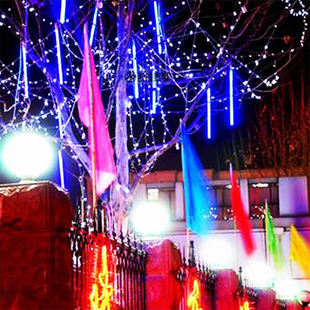 Meteor Shower Rain String Light LED Tube for Christmas Lights Wedding - Blue (30CM US Plug)