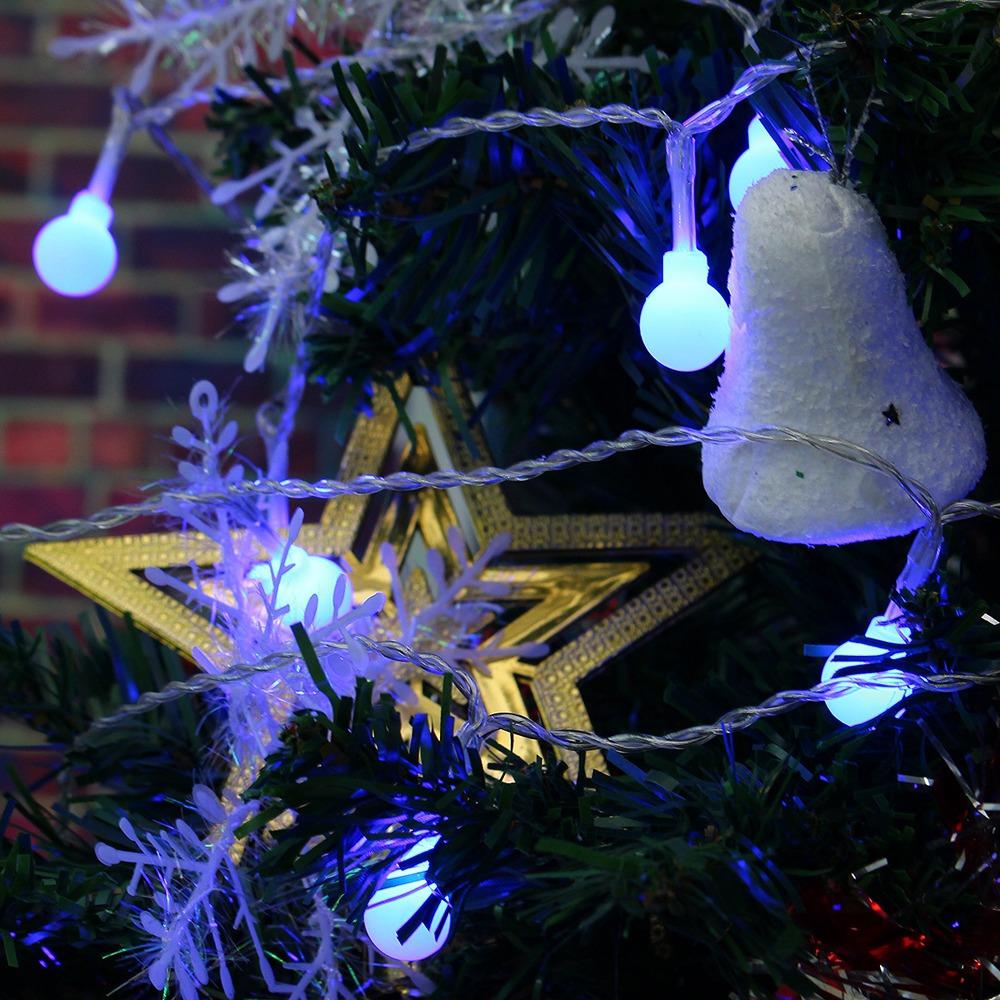 30PCS LED Cherry Matte Balls Battery LED Bulb String Lights Holiday Christmas Party Garden Decoration Lights (3.2 Meters) - Blue