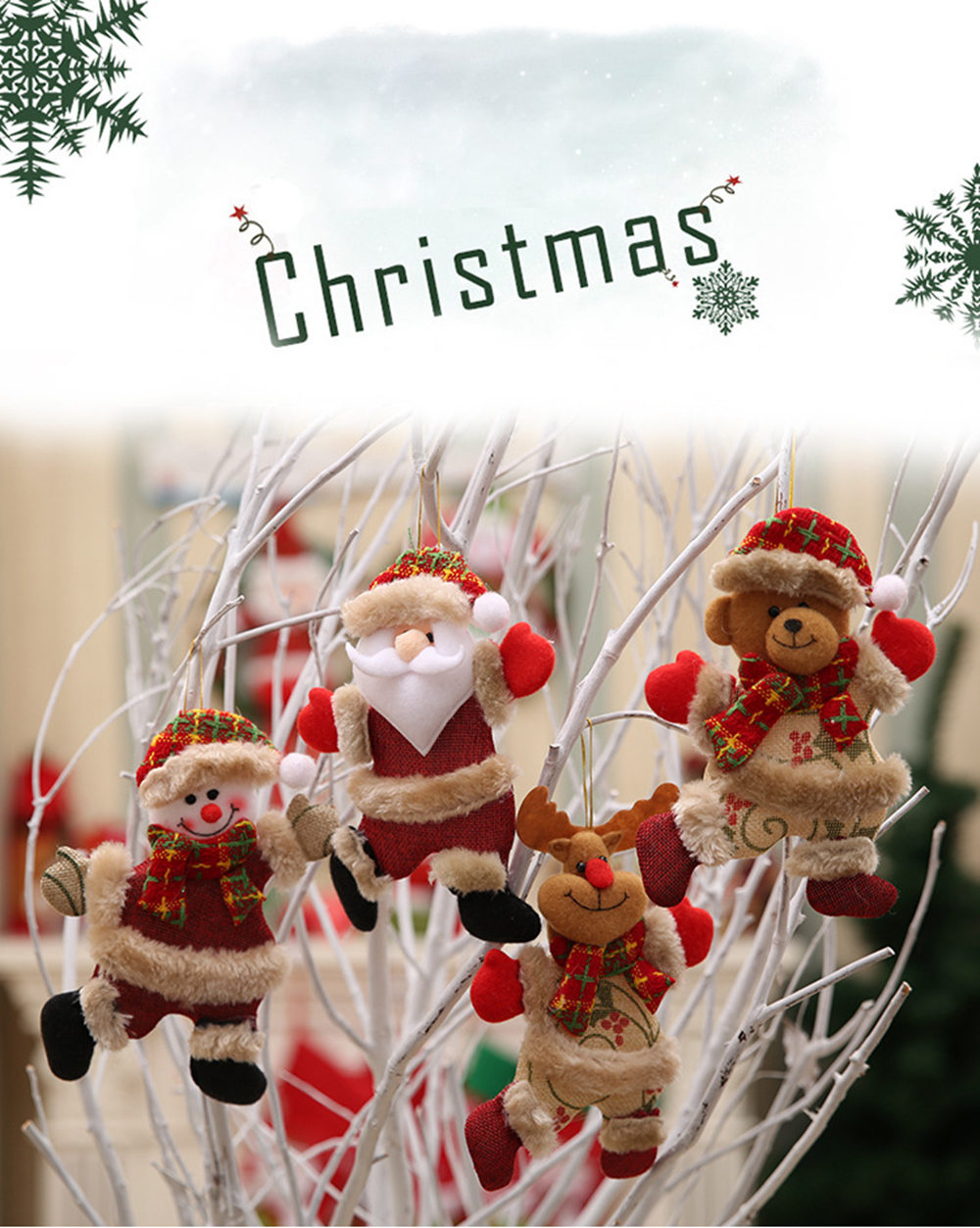 1PC Cute Christmas Tree Decoration Pendant Bear