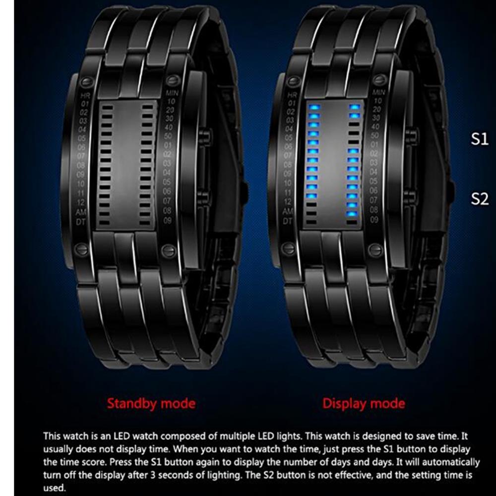 SKMEI 0926 Unisex Women Fashion Creative Watch Rectangle LED Wristwatches Alloy Strap - Black