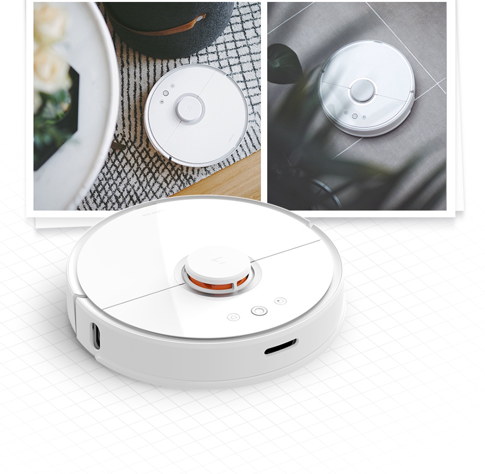 [Spain Stock][ International Version]Xiaomi Mijia Roborock S50 Robot Vacuum Cleaner 2 Automatic Area Cleaning 2000pa Suction 2 in 1 Sweeping Mopping Function LDS Path Planning 5200mAh Battery - White