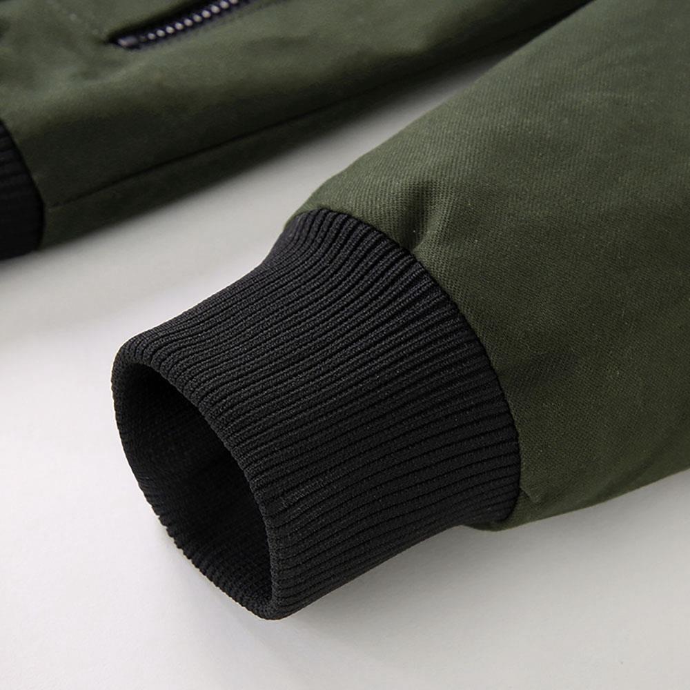 CA9801 Men's Autumn Winter Classic Casual Jacket (Lapel Grid Long Sleeve Polyester Jacket Size M) - Army Green