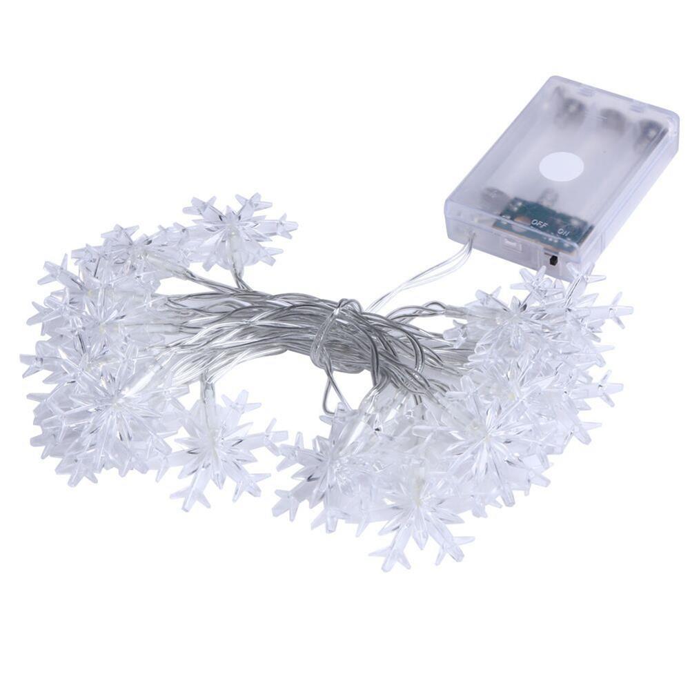 20PCS LED Snowflake Battery LED String Lights Holiday Christmas Party Garden Decoration Lights (2.1 Meters) - Multi-color