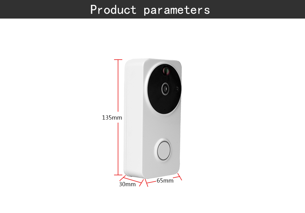 Danmini WF04 WIFI Wireless Smart Video Intercom Doorbell APP Remote Video Intercom - Black