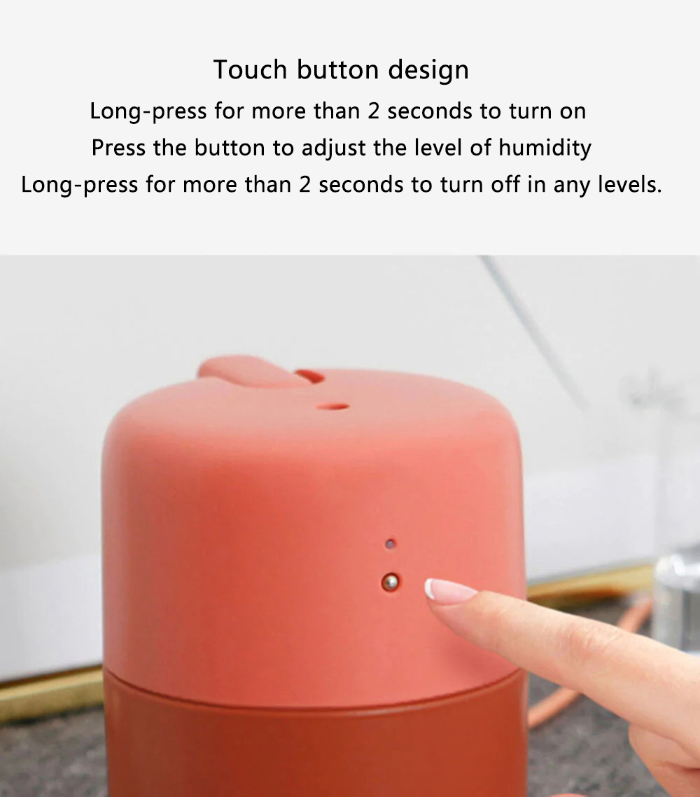 Xiaomi VH H01 Desktop Office Mini USB Humidifier Silent Moisturizing Touch Control Intelligent Anti-dry - Red