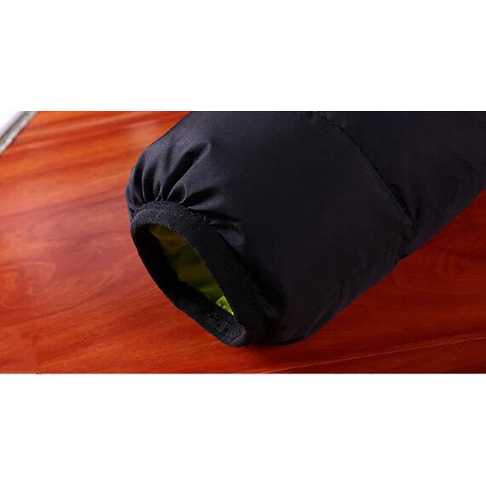 Men's Autumn And Winter Basic Casual Thick Cotton Down Jacket (Stand Collar Warm Coat Size L) - Red