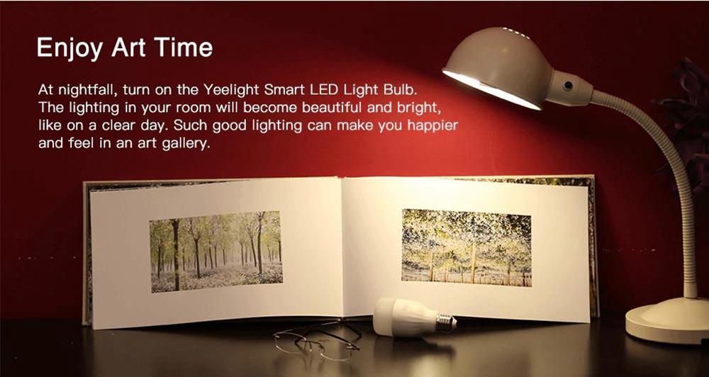Xiaomi Yeelight YLDP05YL Smart LED Bulb APP Control Works with Amazon Alexa Dimmable AC 100-240V 10W E26 - White