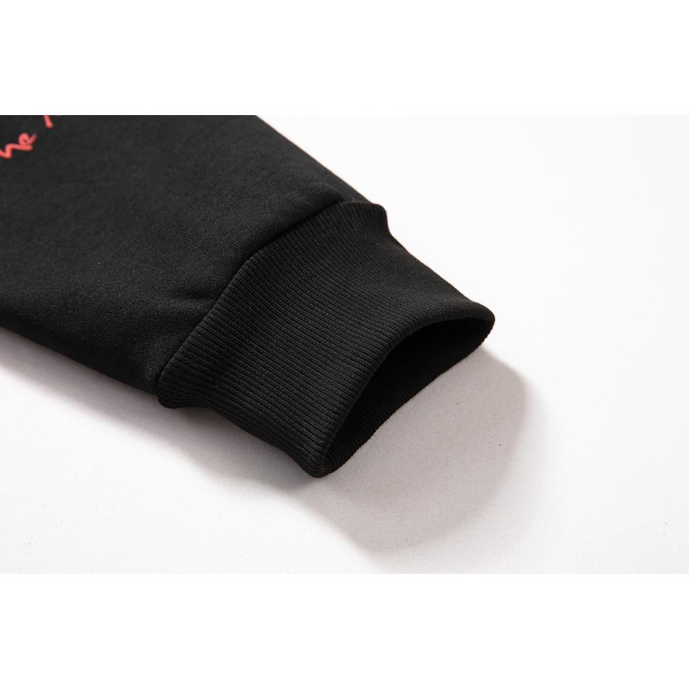 WY31 Men's Casual Pocket Drawstring Cotton Hoodie Size L - Black