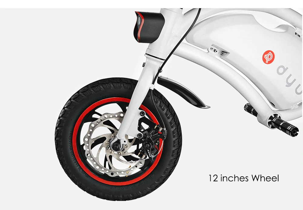 F-wheel D1 DYU Electric Bike Folding Design Standard Edition White