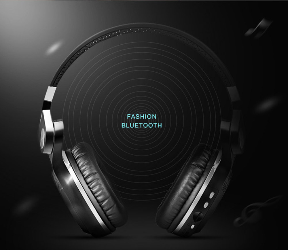[HK Stock] Bluedio T2+ Bluetooth4.1 Wireless Stereo Headphone TF Card FM  Music Headset - White