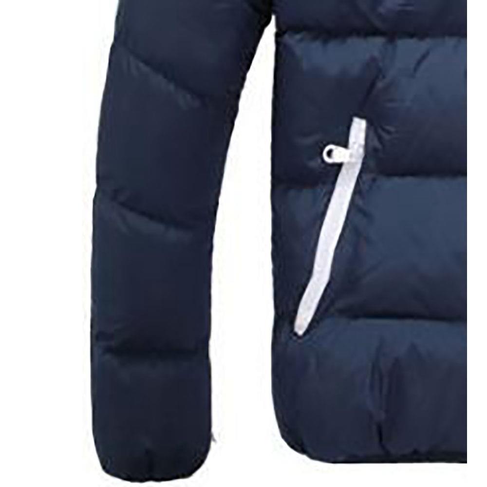 Agai-mccf Men's Leisure Hooded Candy Color Down Jacket (Warm Coat Size M) - Blue + White