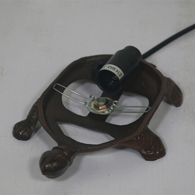 FUMAT Tiffany Style Stained Glass Handcrafted Table Lamp - Cute Cartoon Ivory Dual Turtles Design