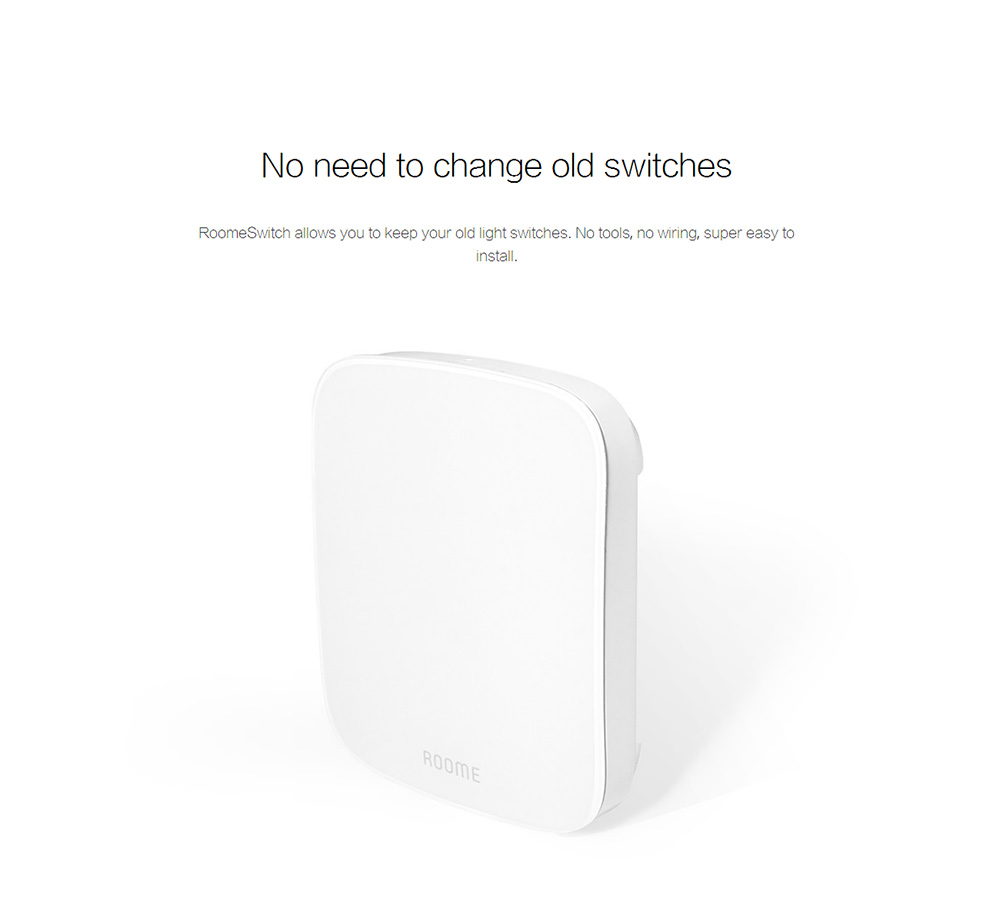 Roome Smart Bluetooth Switch APP Control Timing On/Off 86mm Box Touch Switch Auto Light Sensor - Two-key switch