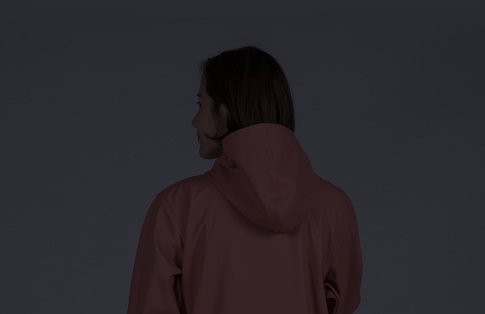 Xiaomi 7th Unisex Adult Raincoat (Waterproof Coat Jacket Reflective Strip Couple Cloak Poncho Size L Women) - Pink