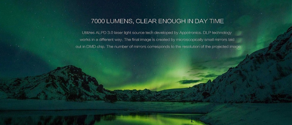 Xiaomi WEMAX ONE Ultra Short Throw  Full HD Laser Projector 7000 Lumens HDR 3000:1 0.47 inch DMD 150 inch T968 Android 6.0 ALPD 3.0