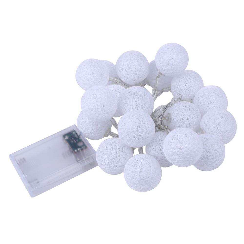 10PCS Fabric LED Bulb String Lights for Christmas Decoration (1.3 Meter) - Warm White