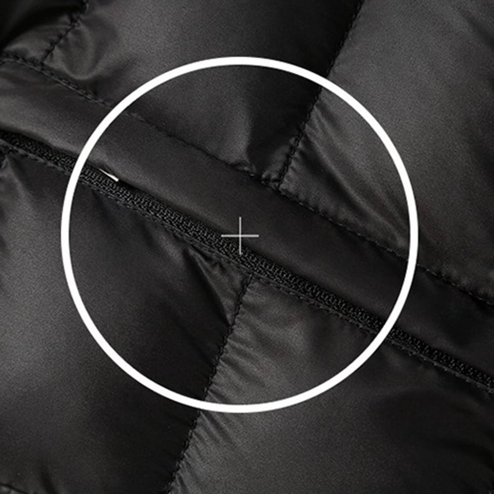 Men's Autumn and Winter Down Jacket Cotton-padded Coat (Size 4XL) - Black