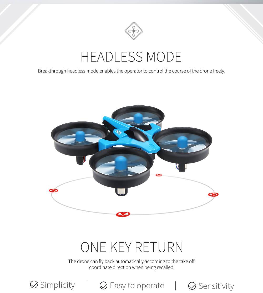 [HK Stock] JJRC H36 MINI 2.4G 4CH 6Axis Gyro Headless Mode RC Quadcopter RTF - Dark Gray