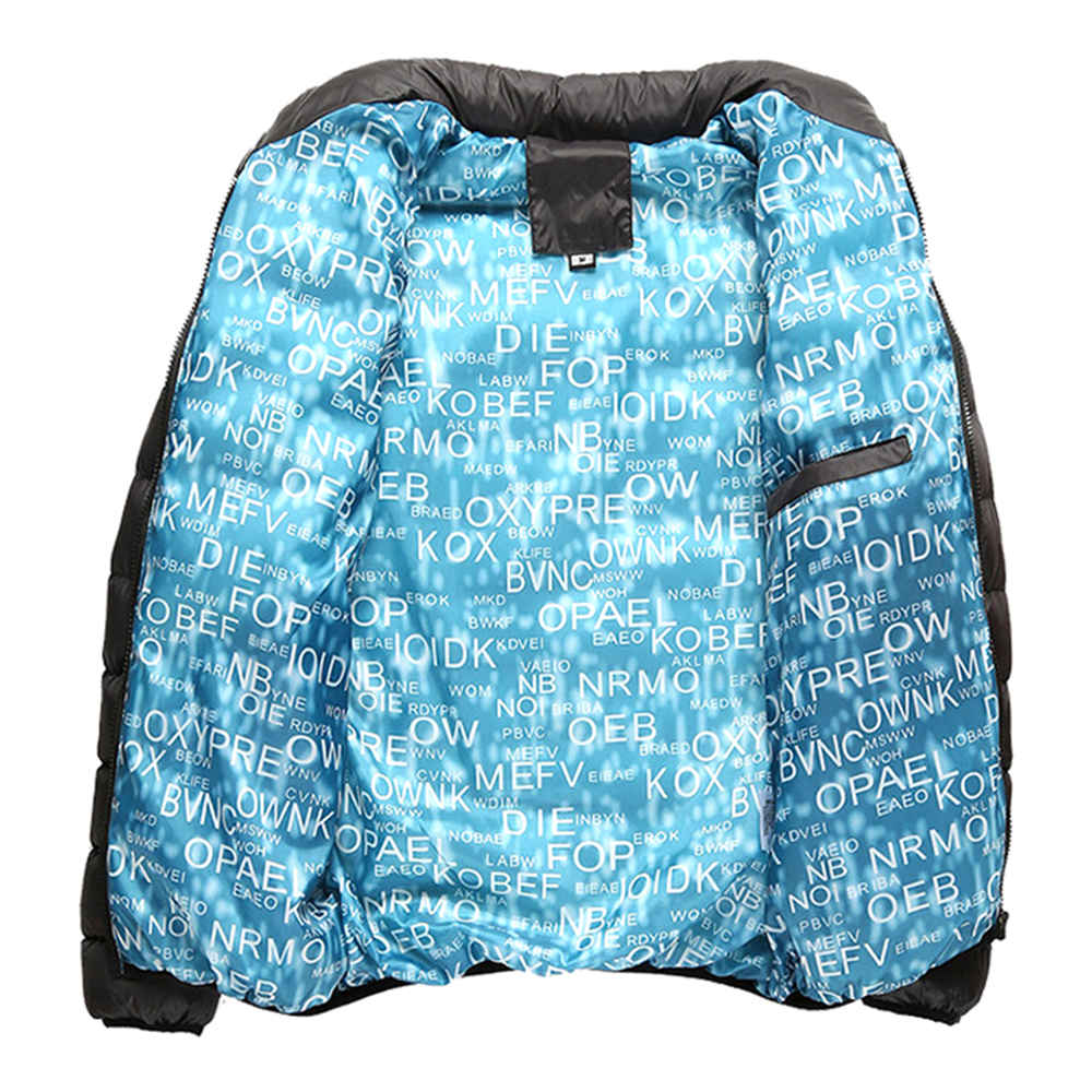 Men's Autumn and Winter Down Jacket Cotton-padded Coat (Size 2XL) - Blue