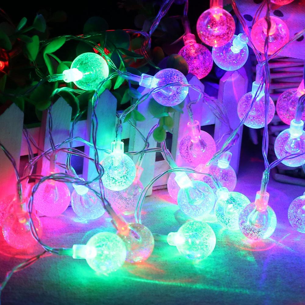20PCS LED Bubble Ball Battery LED String Lights Holiday Christmas Party Garden Decoration Lights (2.2 Meters) - Multi-co