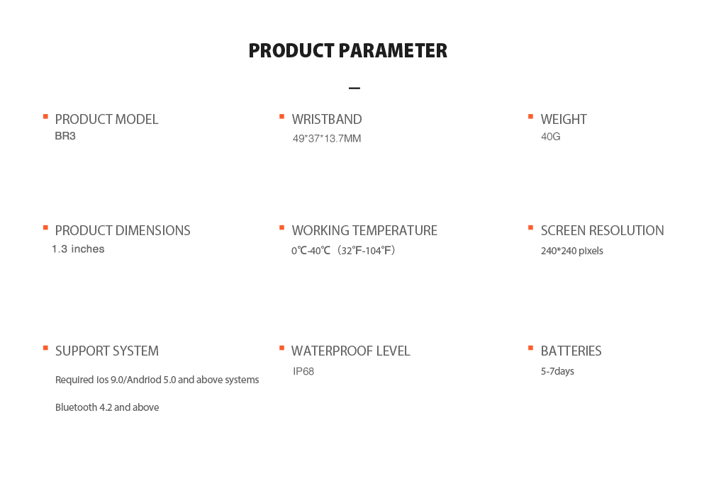 Makibes BR3 Smart Watch 1.3 Inch IPS Color Touchscreen Built-in GPS Multi-sports Modes Heart Rate Monitor IP68 Waterproof Fitness Tracker - Gray