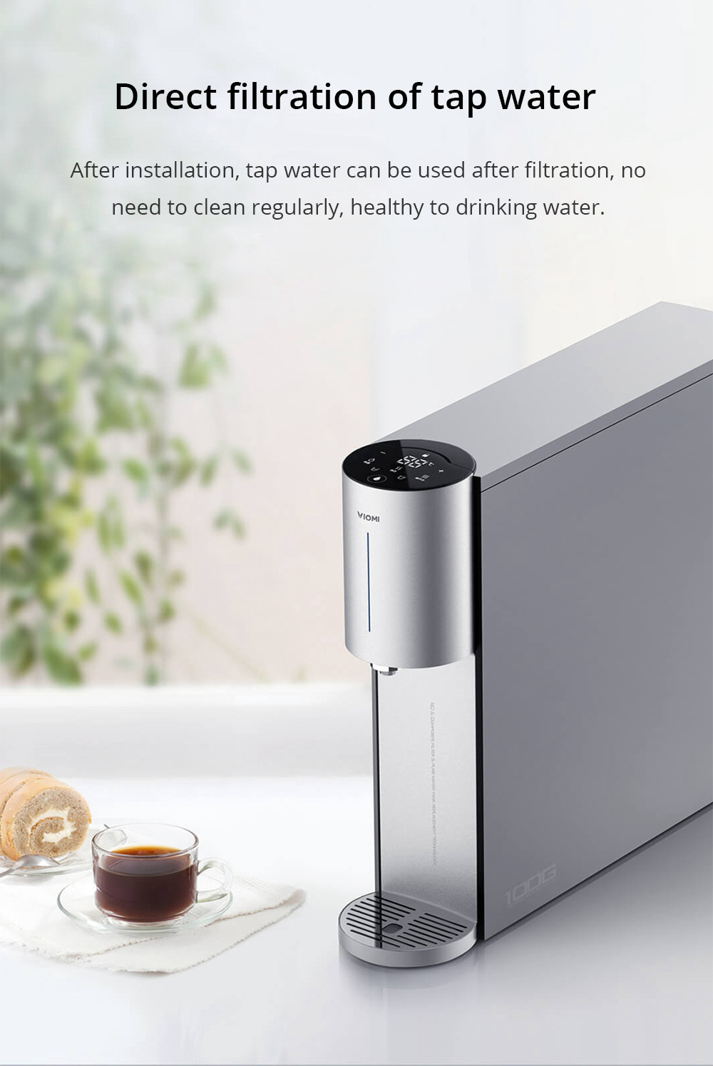[Installation Edition]Xiaomi Viomi X3 Smart Water Purifier UV Sterilization Reverse Osmosis APP Remote Control - Gray