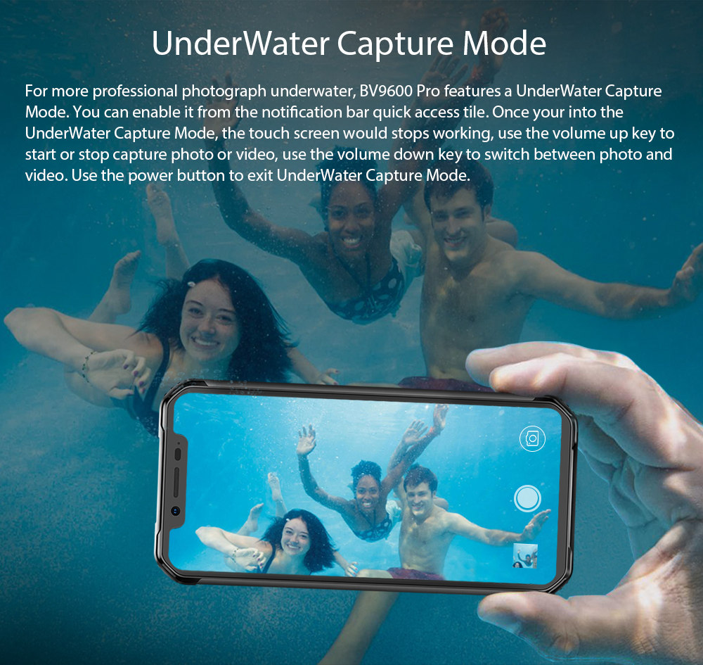 [HK Stock]Blackview BV9600 pro 6.21 Inch 4G LTE Smartphone Helio P60 6GB 128GB 16.0MP + 8.0MP Dual Rear Cameras Android 8.1 IP68 Wireless Charging NFC Face Unlock - Gray