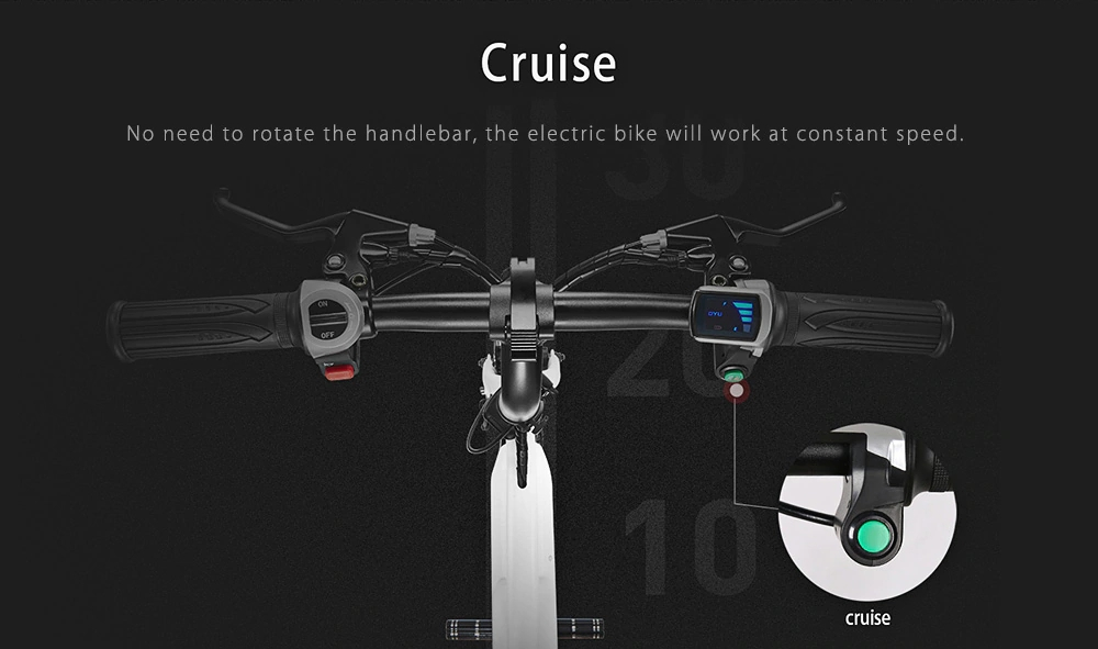 [Standard Edition] F-wheel D1 DYU Electric Bike Folding Design Smart Controlling 12 Inch Wheels - White