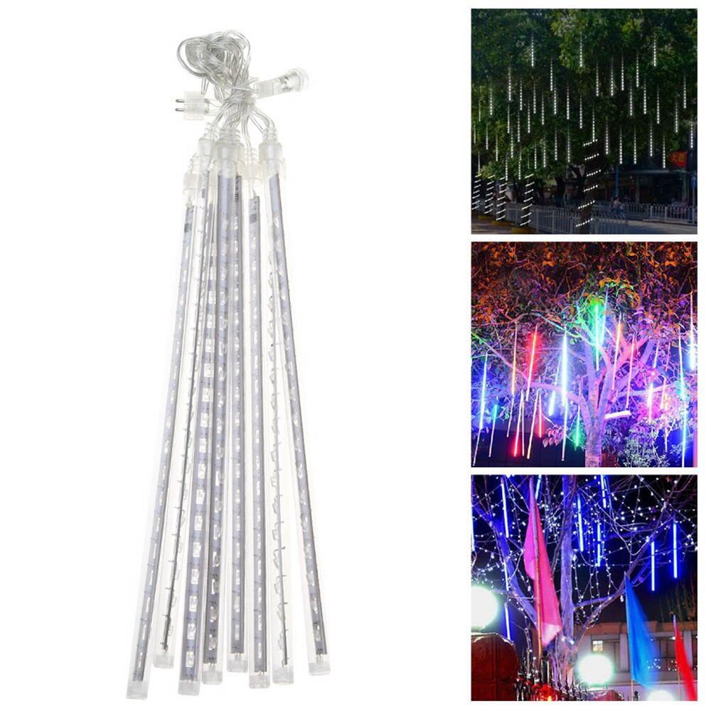 Meteor Shower Rain String Light LED Tube for Christmas Lights Wedding - Blue (30CM US Plug)