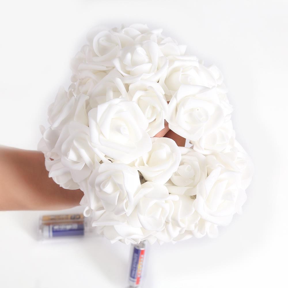 10 LEDs Rose Battery LED String Lights Holiday Christmas Party Garden Decoration Lights(1.2 Meters) - Warm White