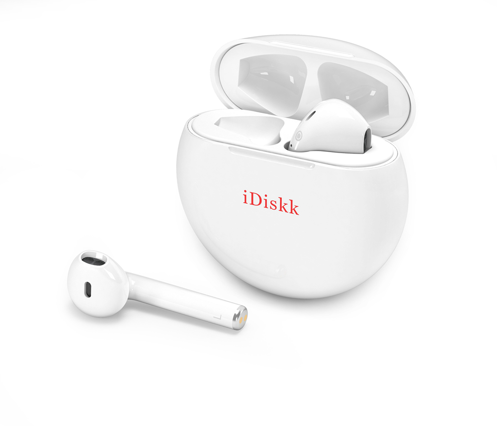 IDiskk i51 TWS Wireless Bluetooth 5.0 Earphones Binaural Earbuds Support ios Android Phone - White