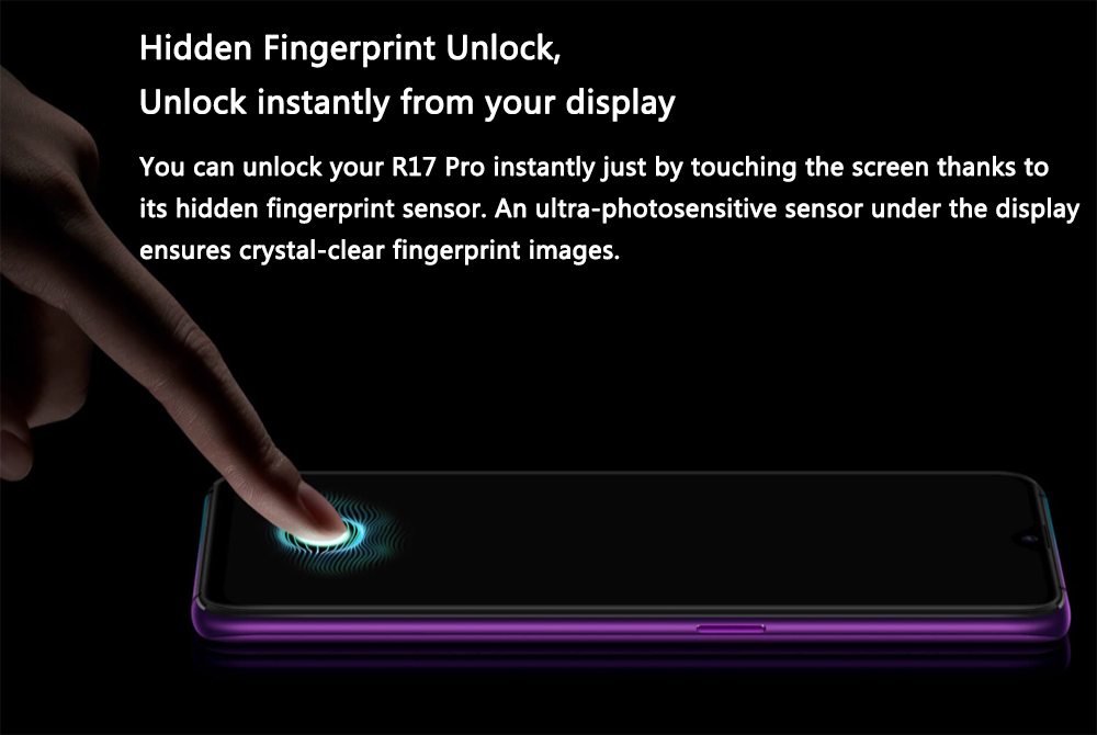 OPPO R17 Pro 6.4 Inch 4G LTE Smartphone Snapdragon 710 8GB 128GB 12.0MP+20.0MP+3D Triple Rear Cameras Android 8.1 In-display Fingerprint Fast Charge - Radiant Mist