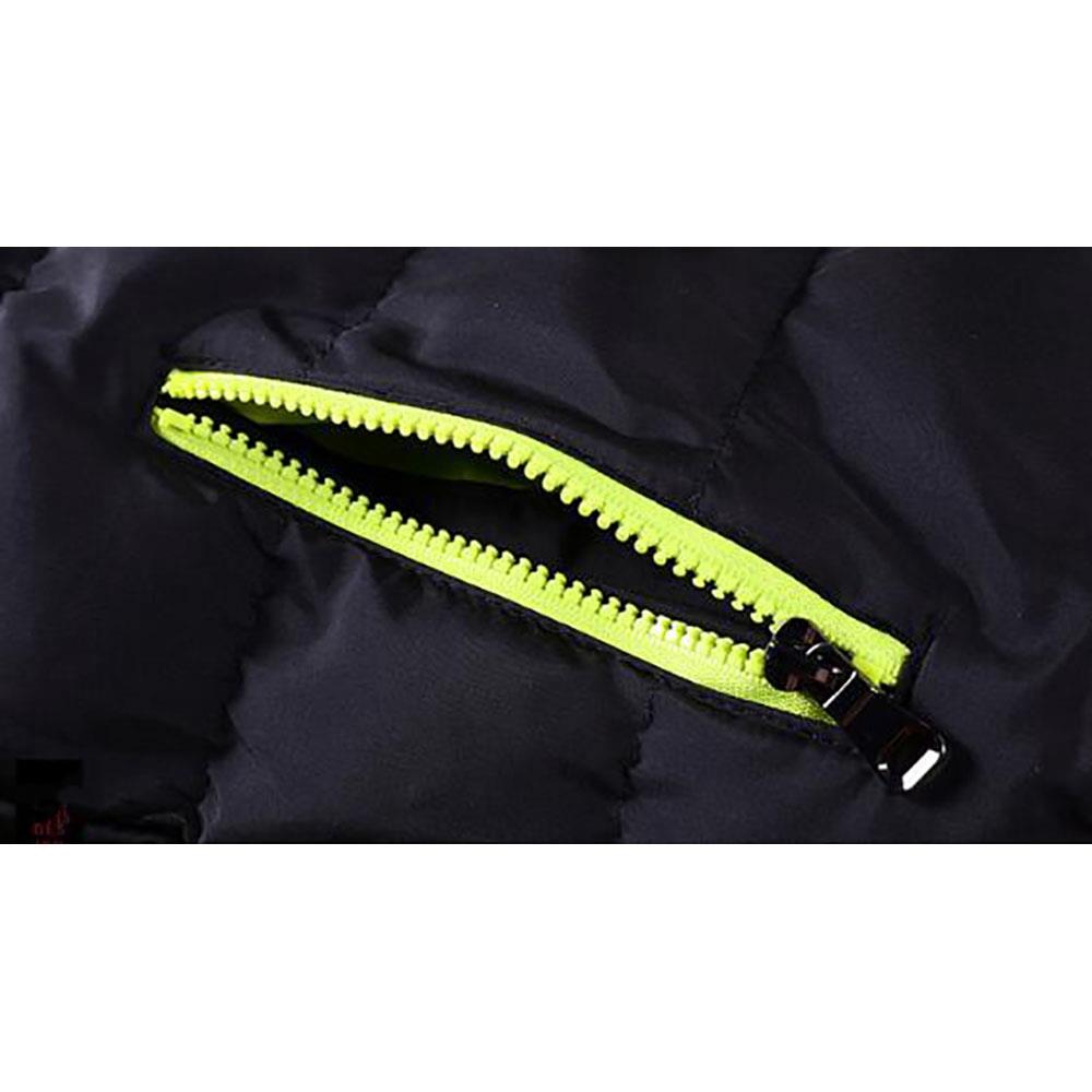 Men's Autumn And Winter Basic Casual Thick Cotton Down Jacket (Stand Collar Warm Coat Size L) - Red