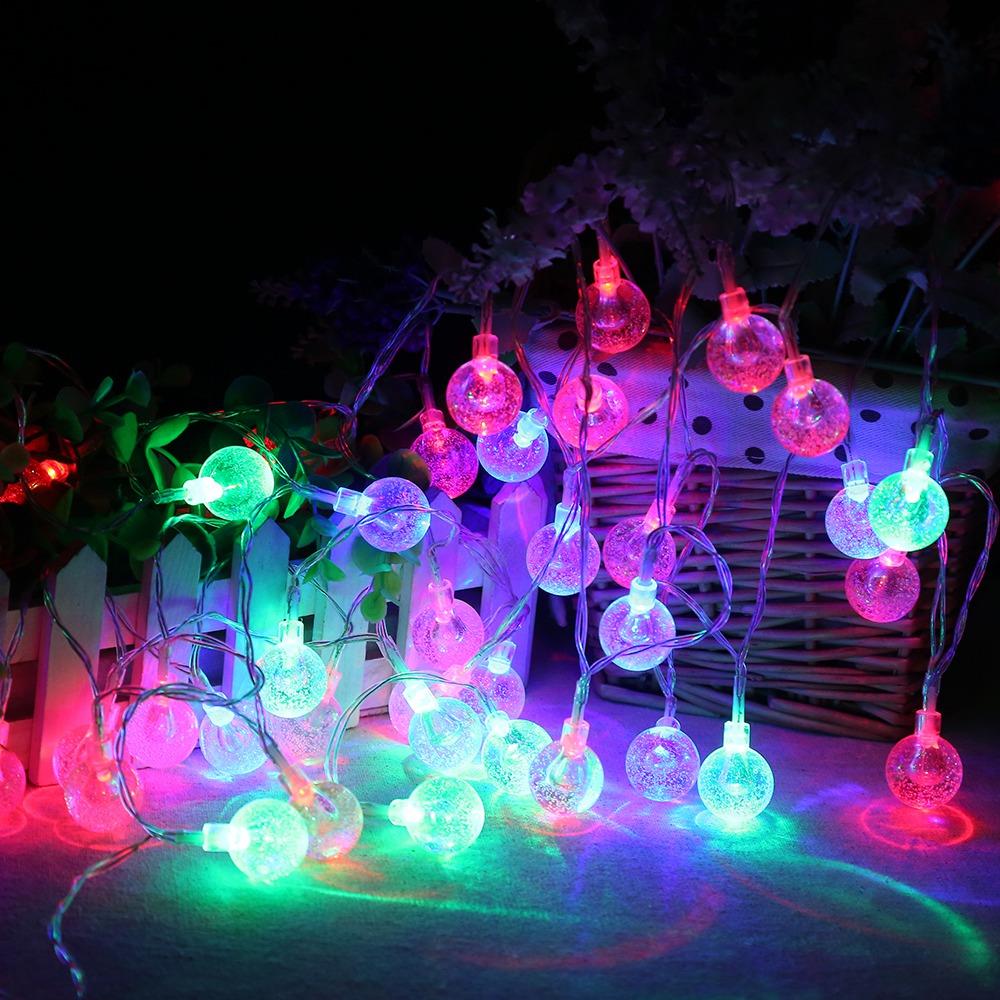 20PCS LED Bubble Ball Battery LED String Lights Holiday Christmas Party Garden Decoration Lights (2.2 Meters) - Multi-co