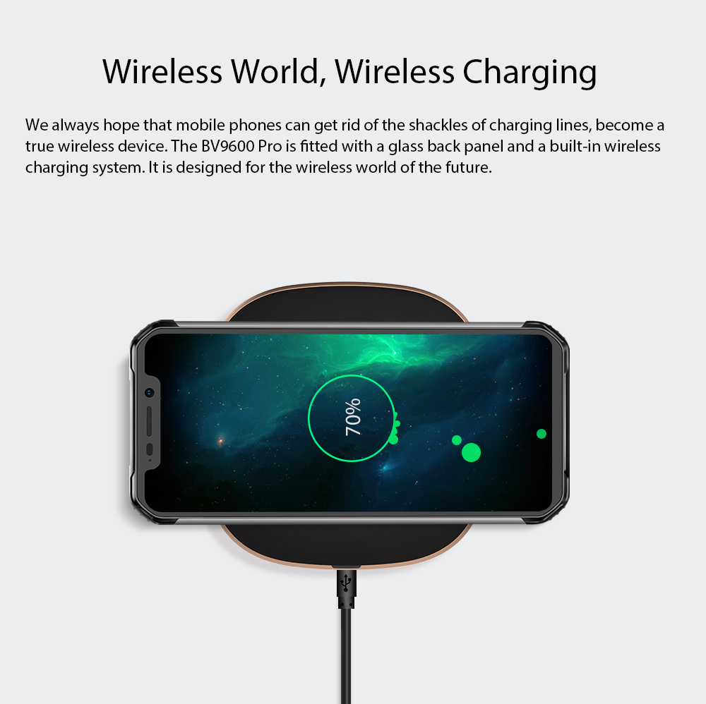 [HK Stock]Blackview BV9600 pro 6.21 Inch 4G LTE Smartphone Helio P60 6GB 128GB 16.0MP + 8.0MP Dual Rear Cameras Android 8.1 IP68 Wireless Charging NFC Face Unlock - Silver