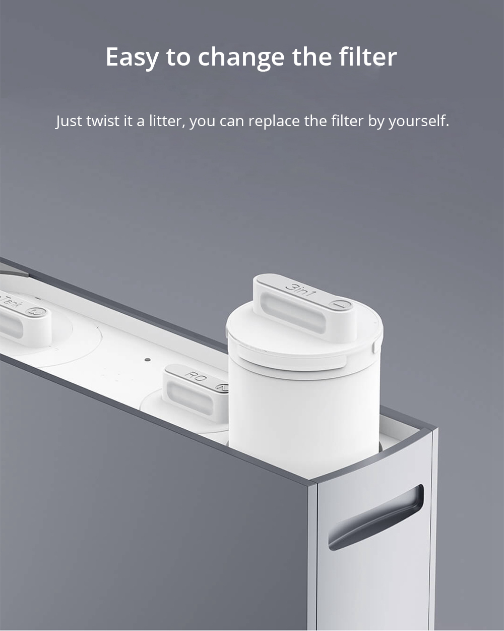 [Installation Edition]Xiaomi Viomi X3 Smart Water Purifier UV Sterilization Reverse Osmosis APP Remote Control - Gray