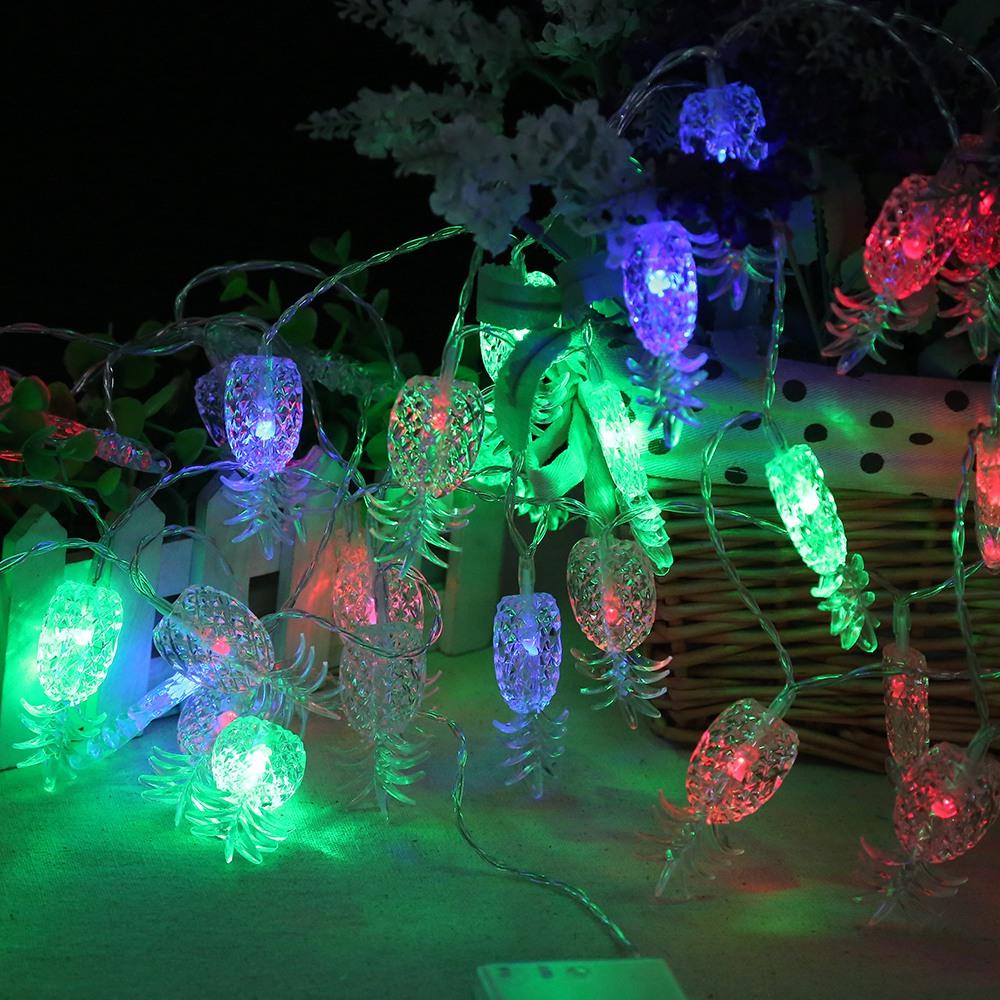 20PCS LED Pineapple Battery LED String Lights Holiday Christmas Party Garden Decoration Lights (2.2 Meters) - Multi-colo