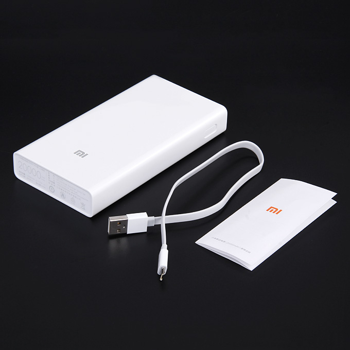 [HK Stock] Original XIAOMI 20000mAh Power Bank Dual USB External Battery for XIAOMI Apple MacBook Samsung HTC Google Blackberry