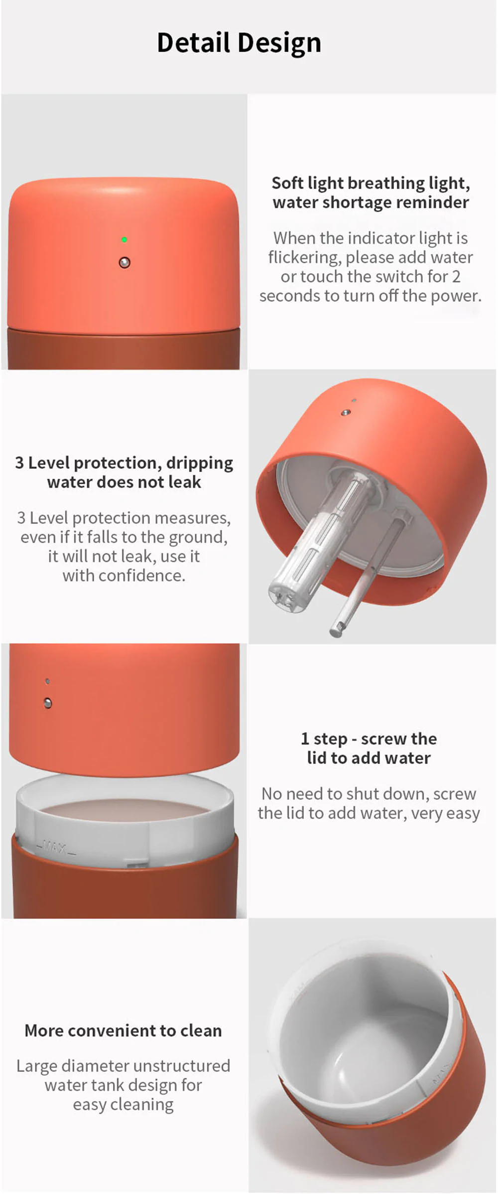 Xiaomi VH H01 Desktop Office Mini USB Humidifier Silent Moisturizing Touch Control Intelligent Anti-dry - Blue