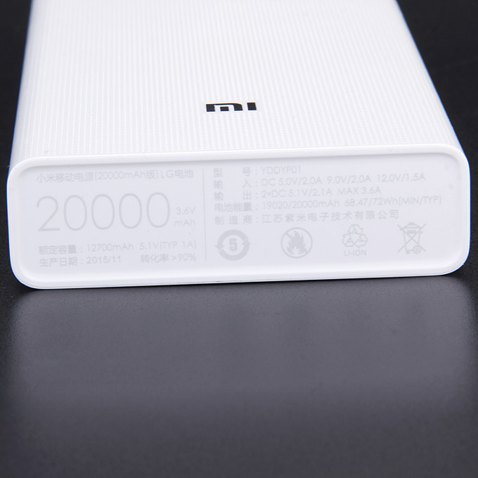 [HK Stock] Original XIAOMI 20000mAh Power Bank Dual USB External Battery for XIAOMI Apple MacBook Samsung HTC Google Blackberry