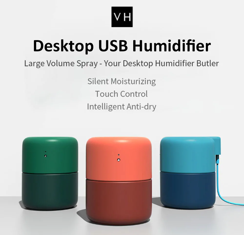 Xiaomi VH H01 Desktop Office Mini USB Humidifier Silent Moisturizing Touch Control Intelligent Anti-dry - Blue