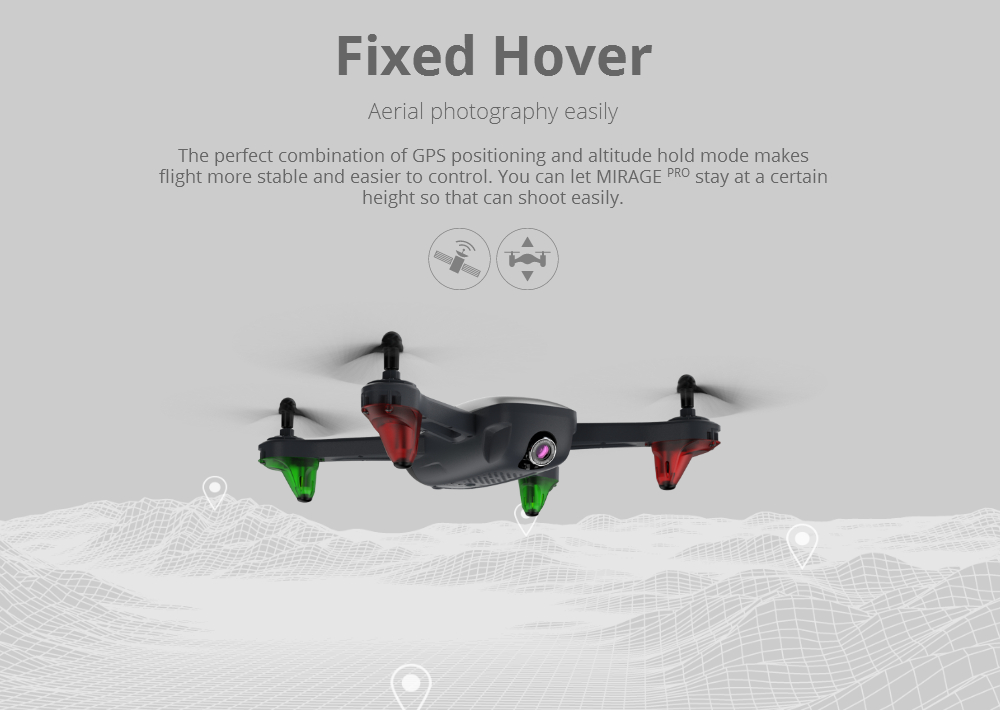 UDI R/C U52G MIRAGE PRO HD 1080P 5G WIFI FPV GPS Brushless RC Drone Quadcopter With Follow Me Mode RTF