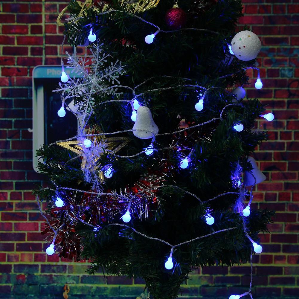 30PCS LED Cherry Matte Balls Battery LED Bulb String Lights Holiday Christmas Party Garden Decoration Lights (3.2 Meters) - Blue