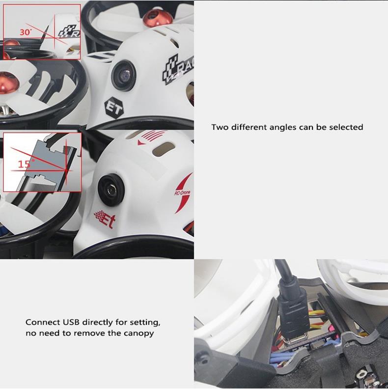 KINGKONG/LDARC ET125 V2 FPV Racing Drone F3 FC OSD 12A BLHELI_S 4 In 1 ESC 5.8G 16CH VTX DSM2 Receiver - BNF