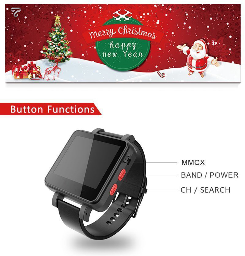 Topsky 5.8G 48CH OSD FPV Watch with 4:3 2.0inch LCD Display Built-in MMCX Connector