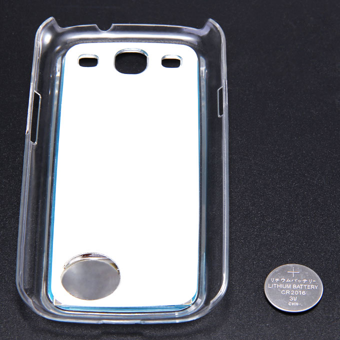 S Pattern Sense LED Flash Light Hard Case Cover for Samsung Galaxy S3 i9300 - Blue