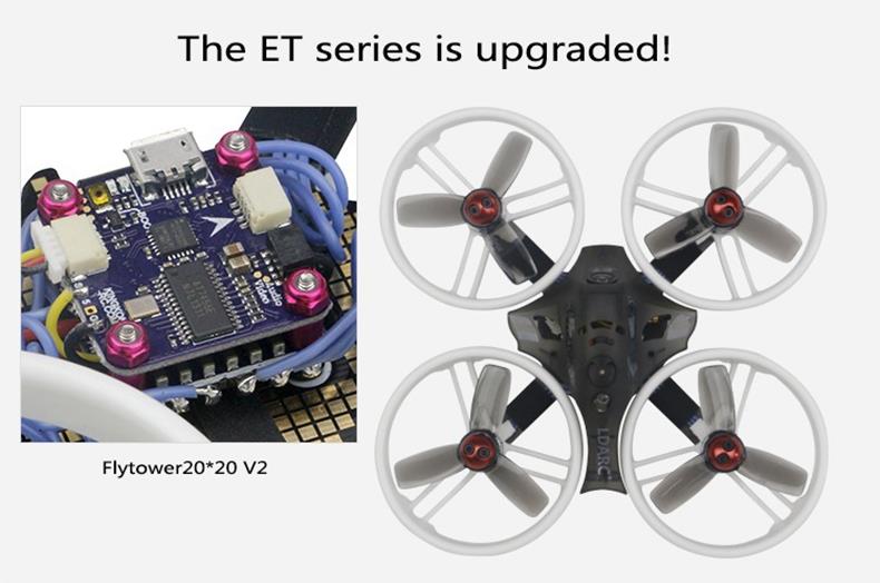 KINGKONG/LDARC ET115 3S FPV Racing Drone F3 FC OSD 12A BLHELI_S 4 In 1 ESC 5.8G 16CH VTX DSM2 Receiver - BNF