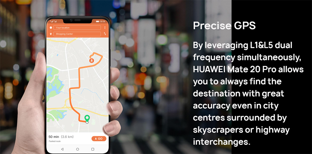 HUAWEI Mate 20 Pro (UD) 6.39 Inch 4G LTE Smartphone Kirin 980 8GB 128GB 40.0MP+20.0MP+8.0MP Triple Rear Cameras EMUI 9 Type-C NFC IR Remote Control - Bright Black